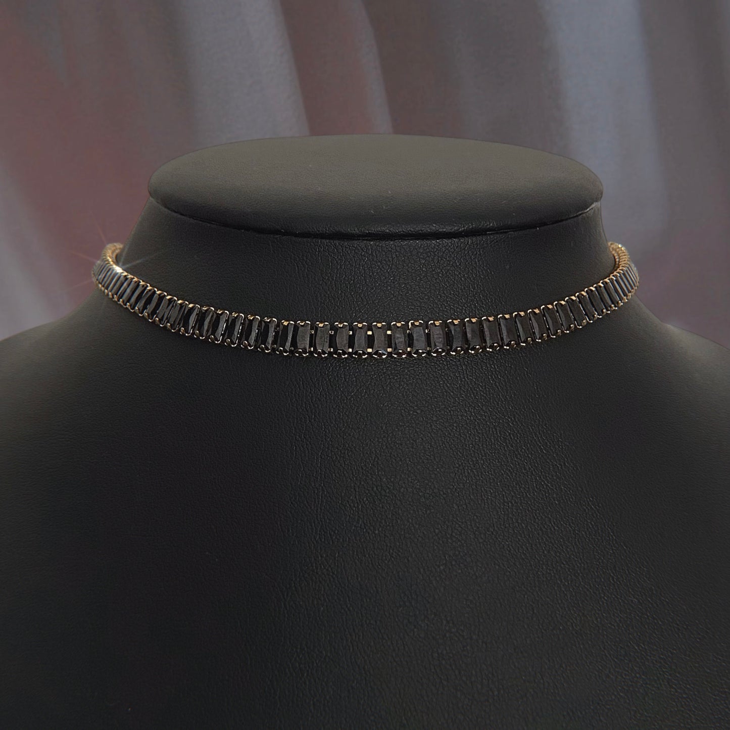 Collier CZ acier inoxydable