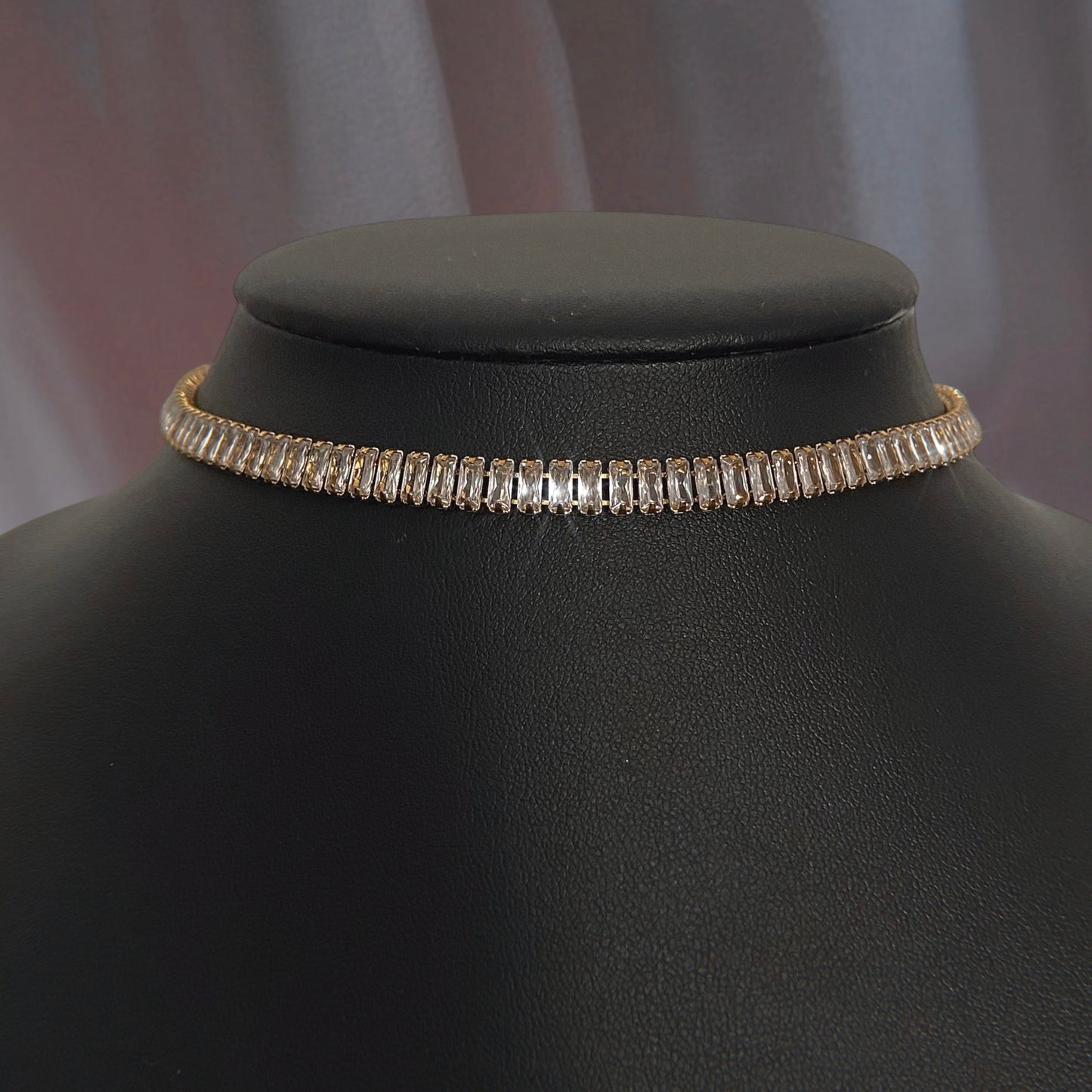 Collier CZ acier inoxydable