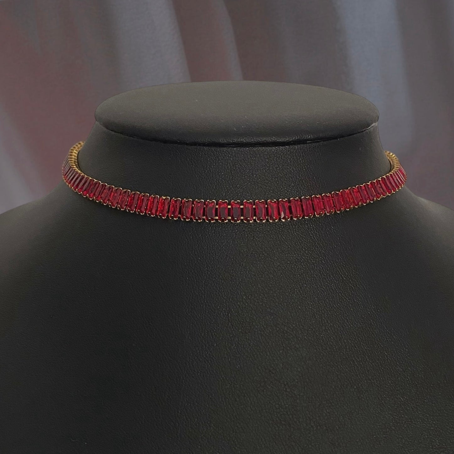 Collier CZ acier inoxydable
