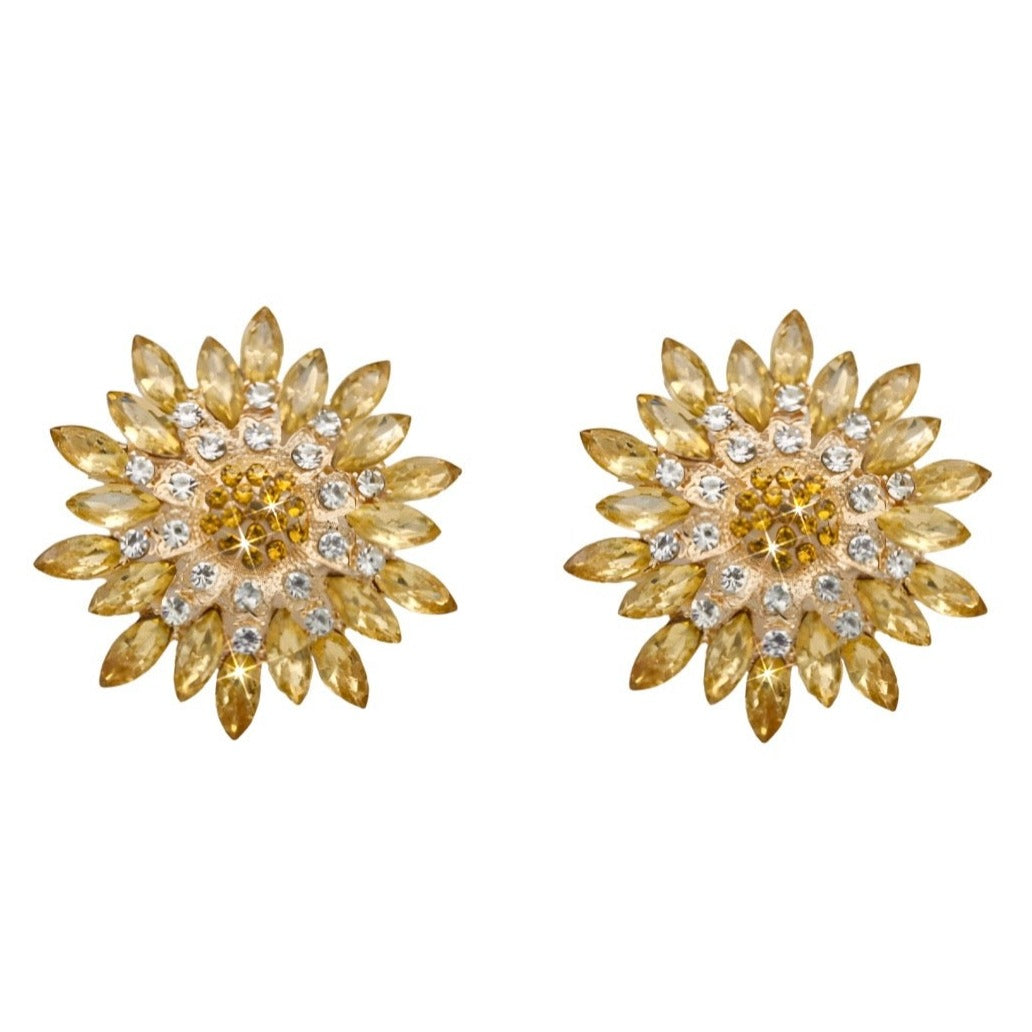 Bijoux de poitrine fleur dorée