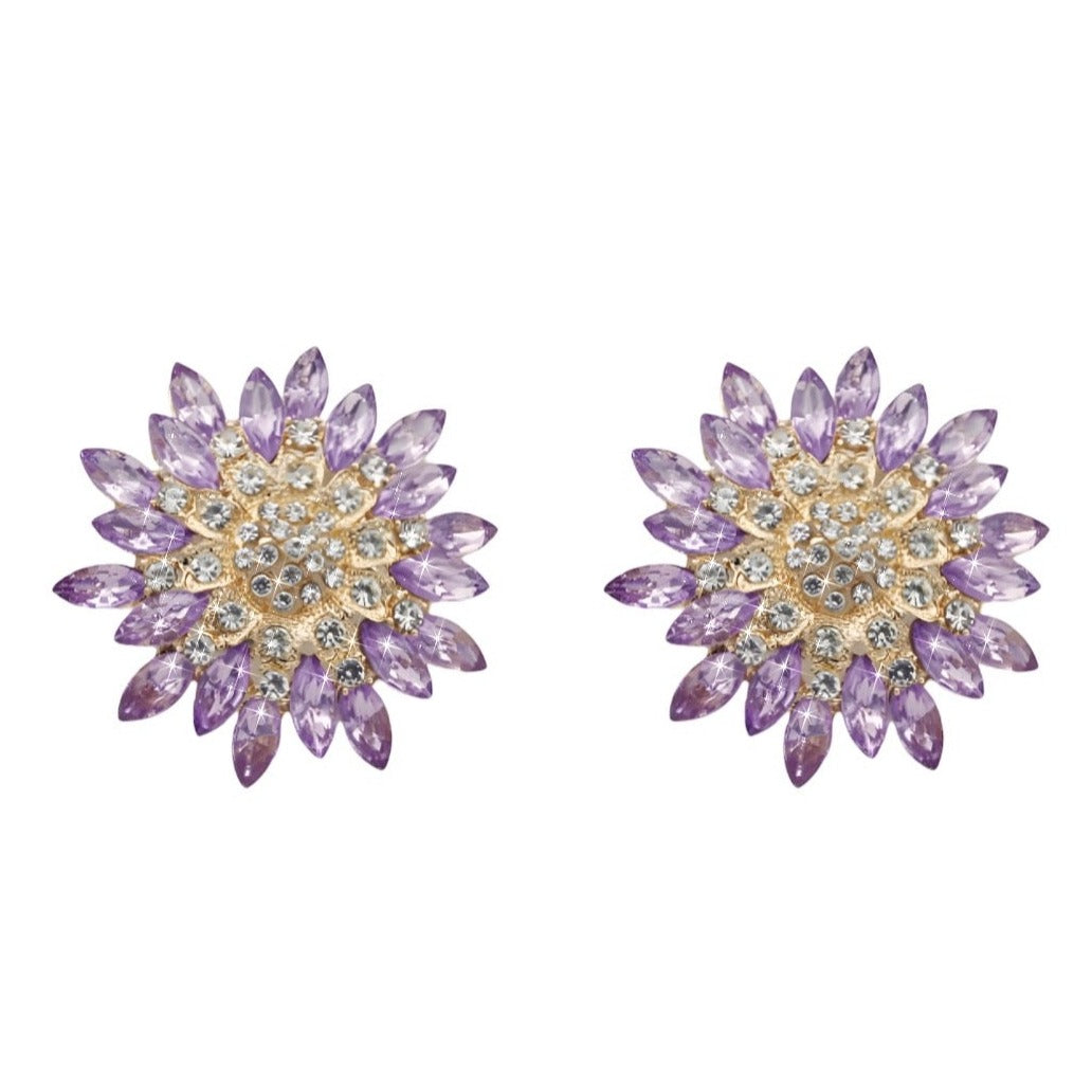 Bijoux de poitrine fleur mauve