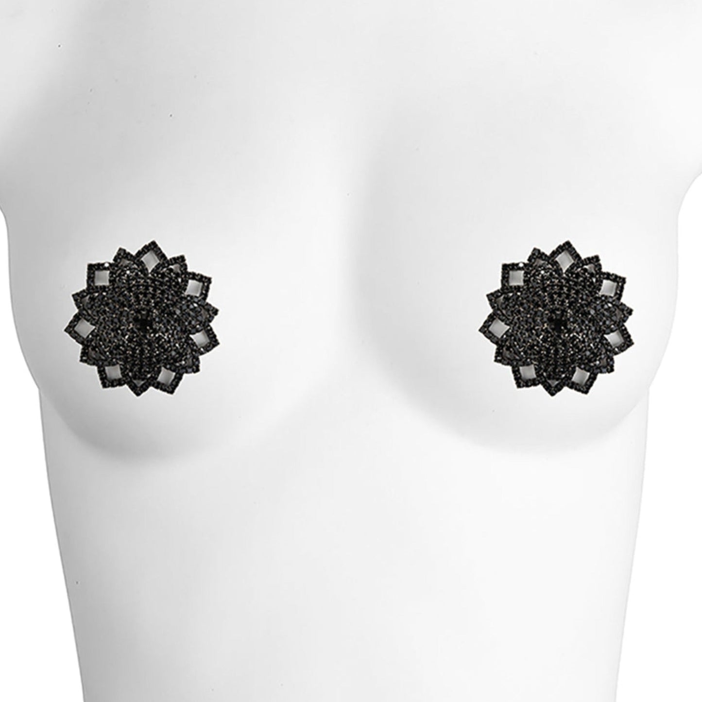 Bijoux de poitrine fleur noir