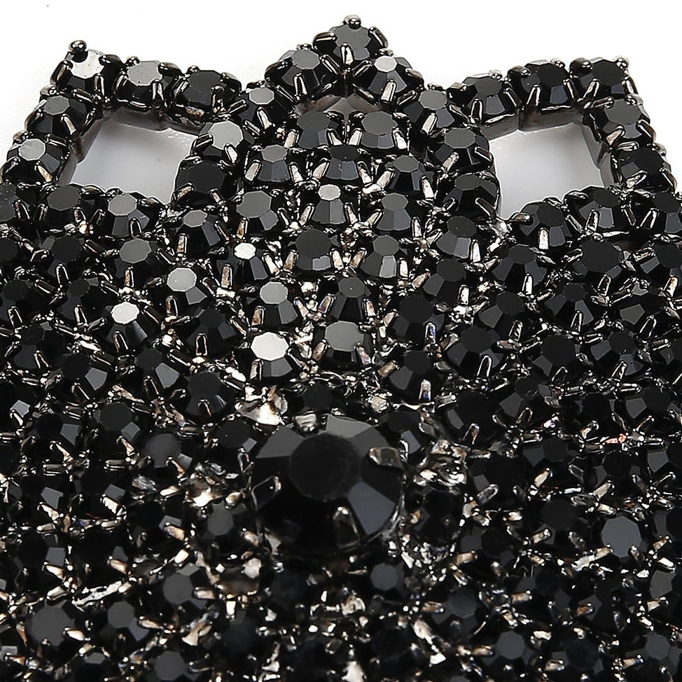 Bijoux de poitrine fleur noir