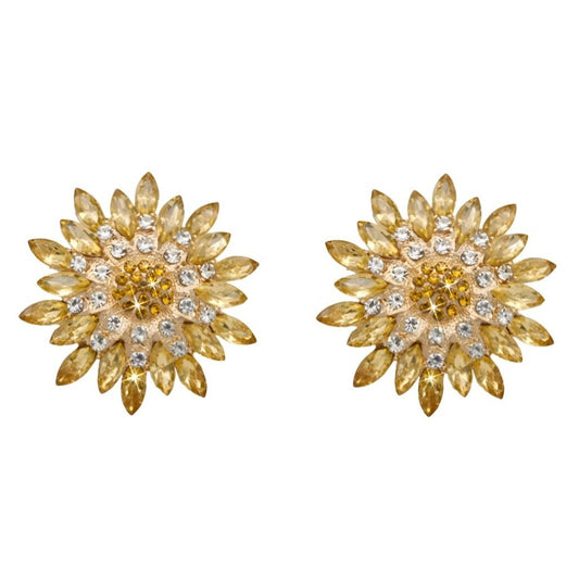 Bijoux de poitrine fleur dorée