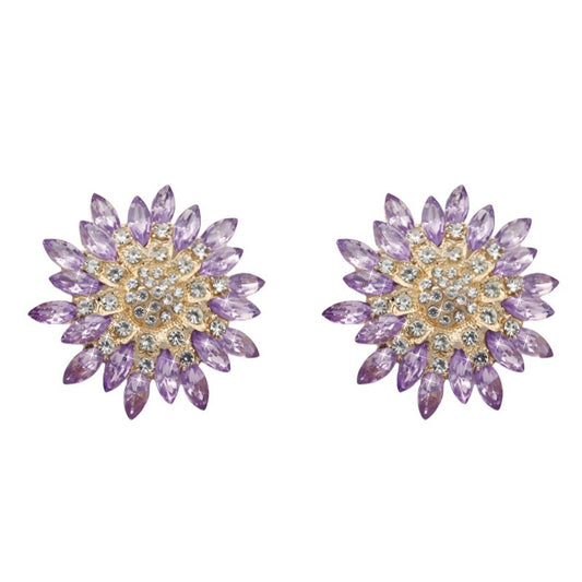 Bijoux de poitrine fleur mauve