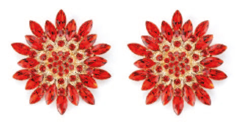 Bijoux de poitrine fleur rouge